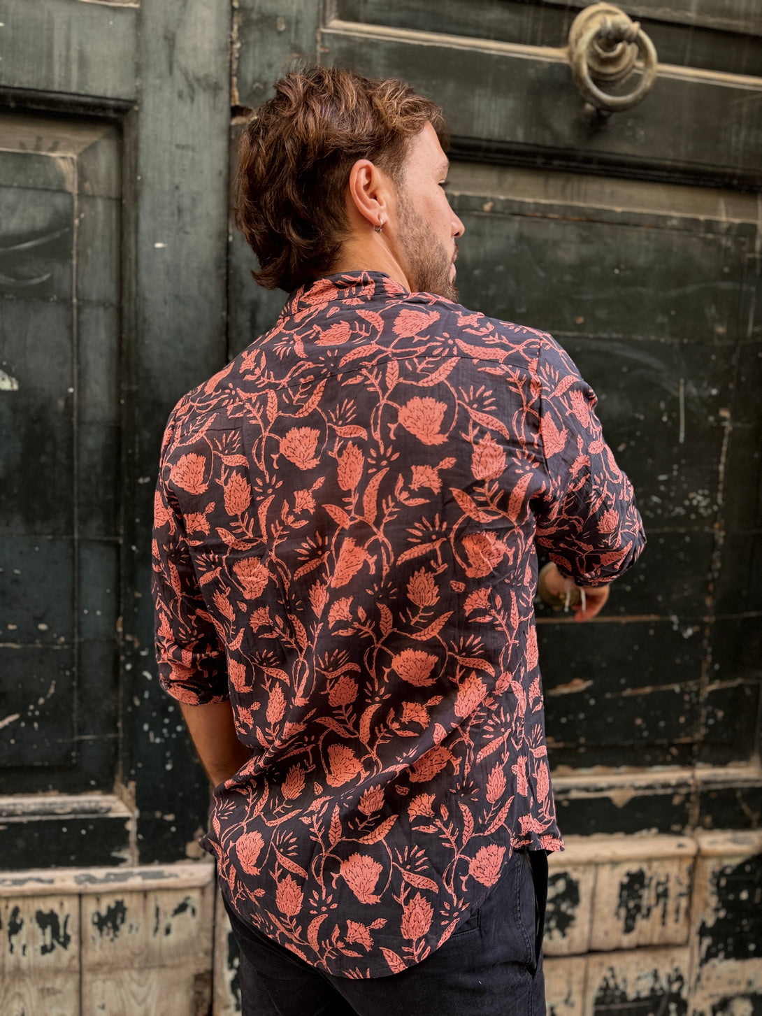 Camicia collo alla coreana cotone Marlon-camicia-WhyY-Bijondo