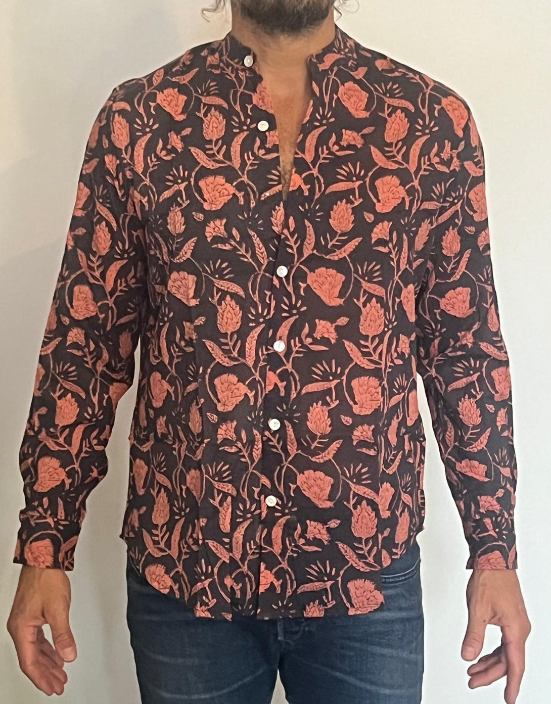 Camicia collo alla coreana cotone Marlon-camicia-WhyY-Bijondo