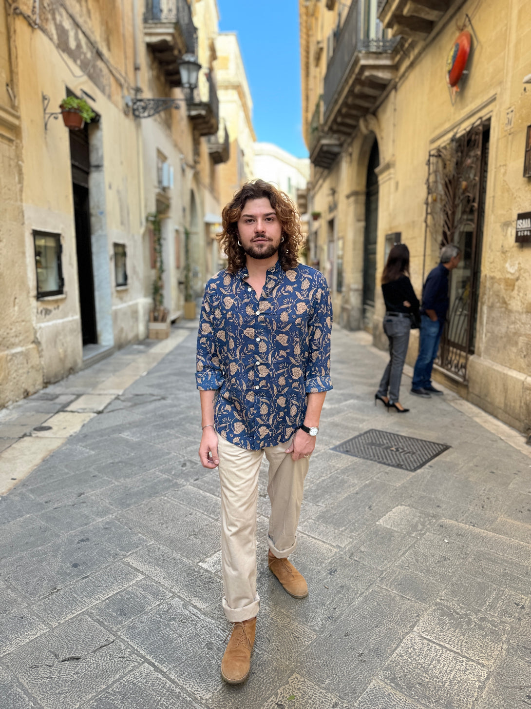 Camicia collo alla coreana cotone Marlon-camicia-WhyY-Bijondo