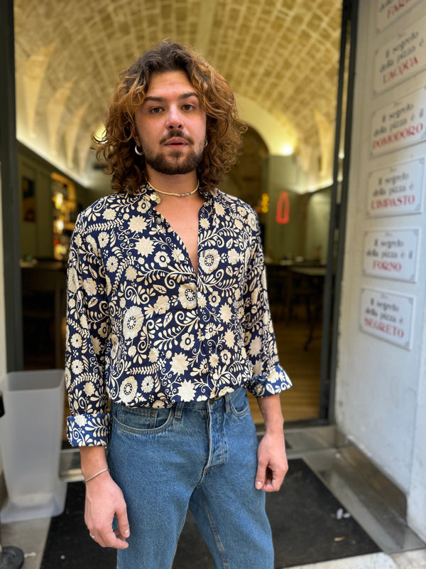 Camicia collo alla coreana seta Moreno-camicia-WhyY-Bijondo