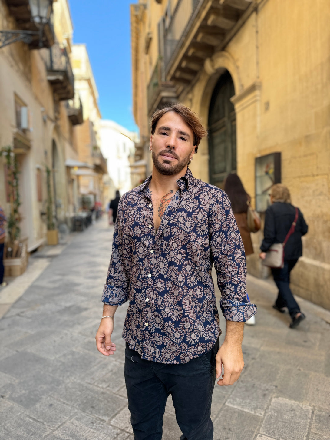 Camicia cotone Flowers-camicia-WhyY-Bijondo