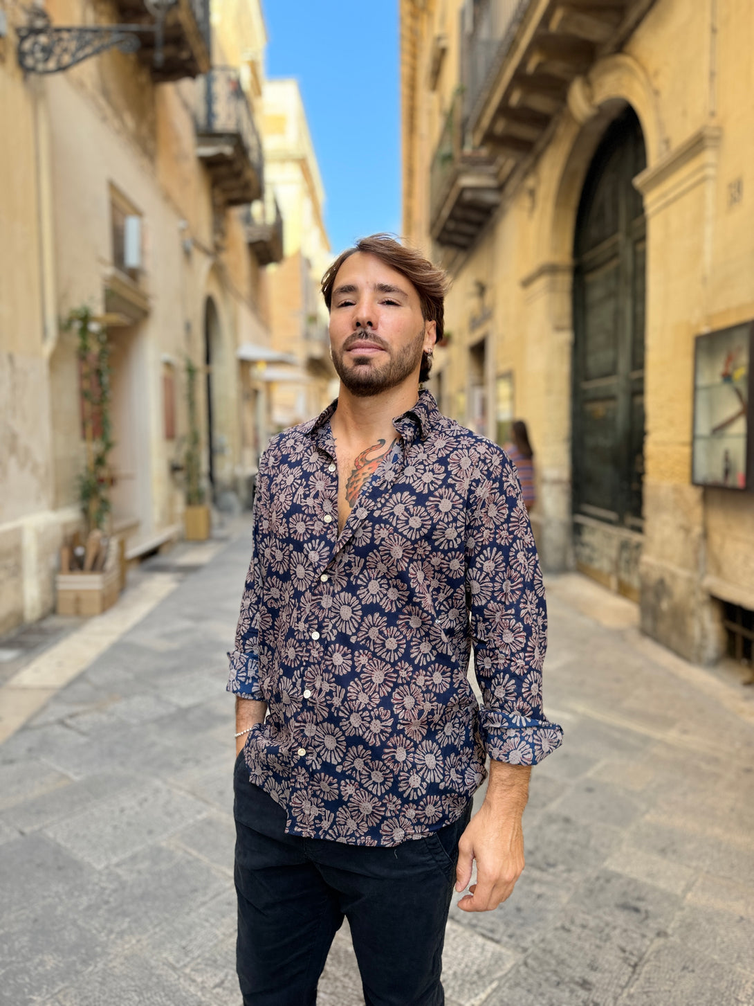 Camicia cotone Flowers-camicia-WhyY-Bijondo