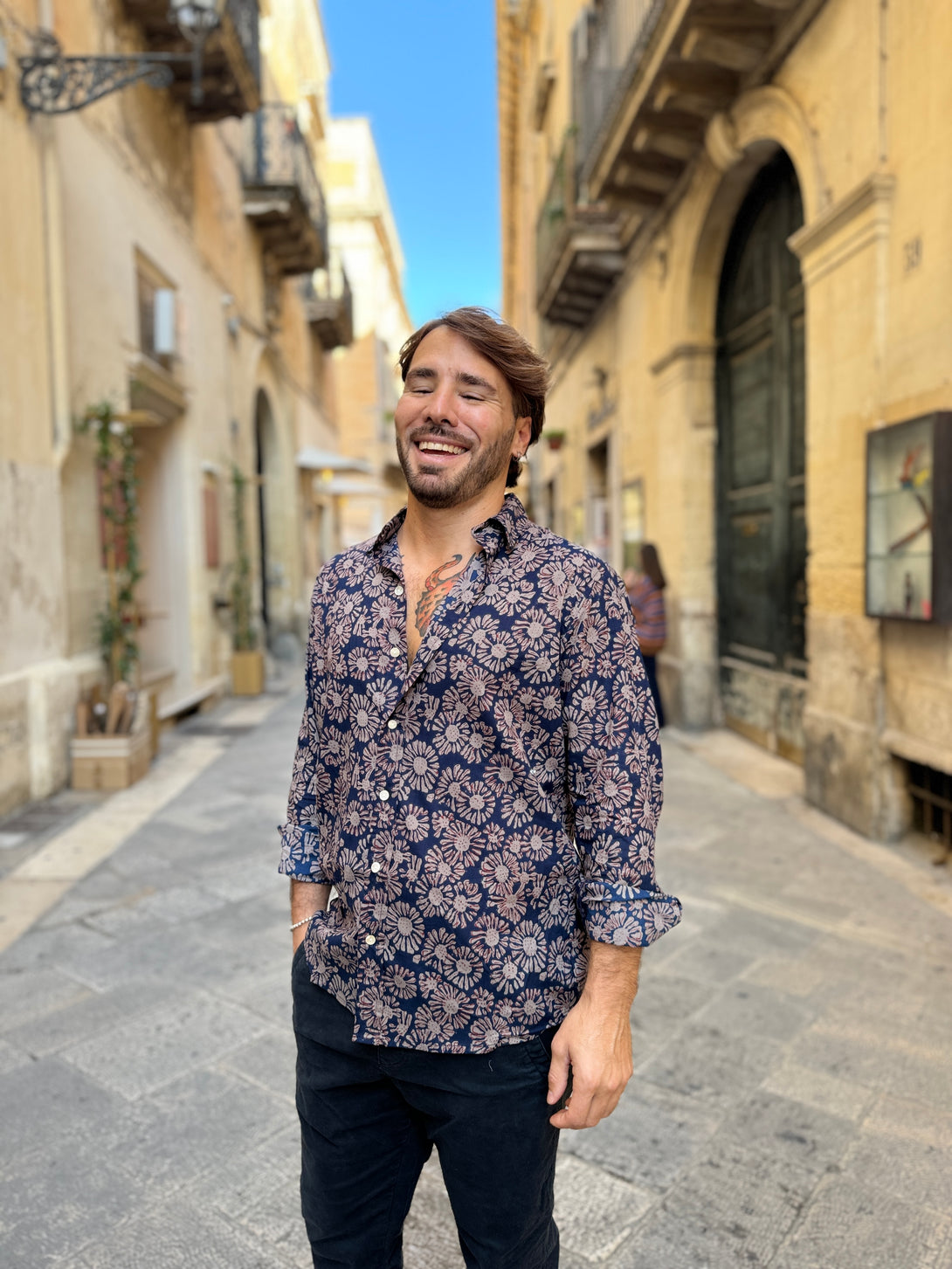 Camicia cotone Flowers-camicia-WhyY-Bijondo