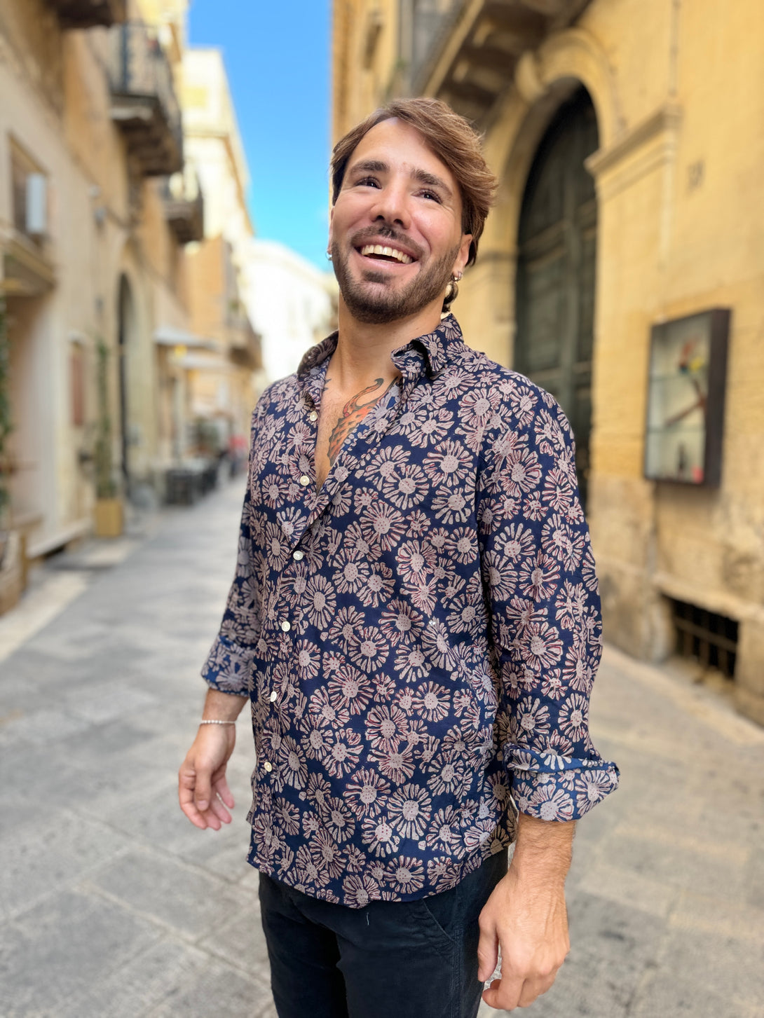 Camicia cotone Flowers-camicia-WhyY-Bijondo