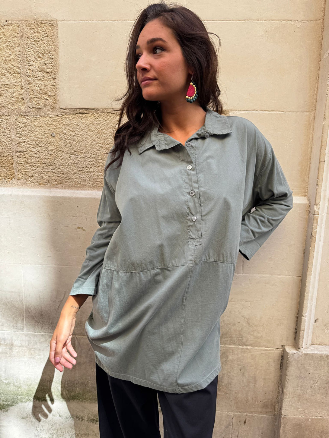 Camicia cotone oversize Elenoir-maglia-Bijondo-Bijondo