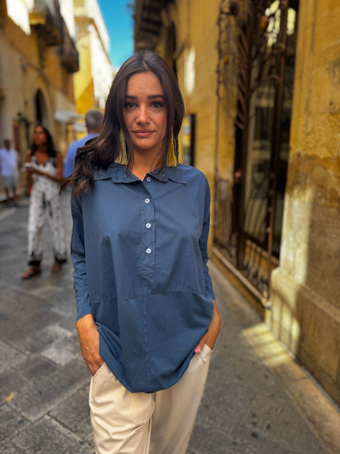 Camicia cotone oversize Elenoir-maglia-Bijondo-Bijondo