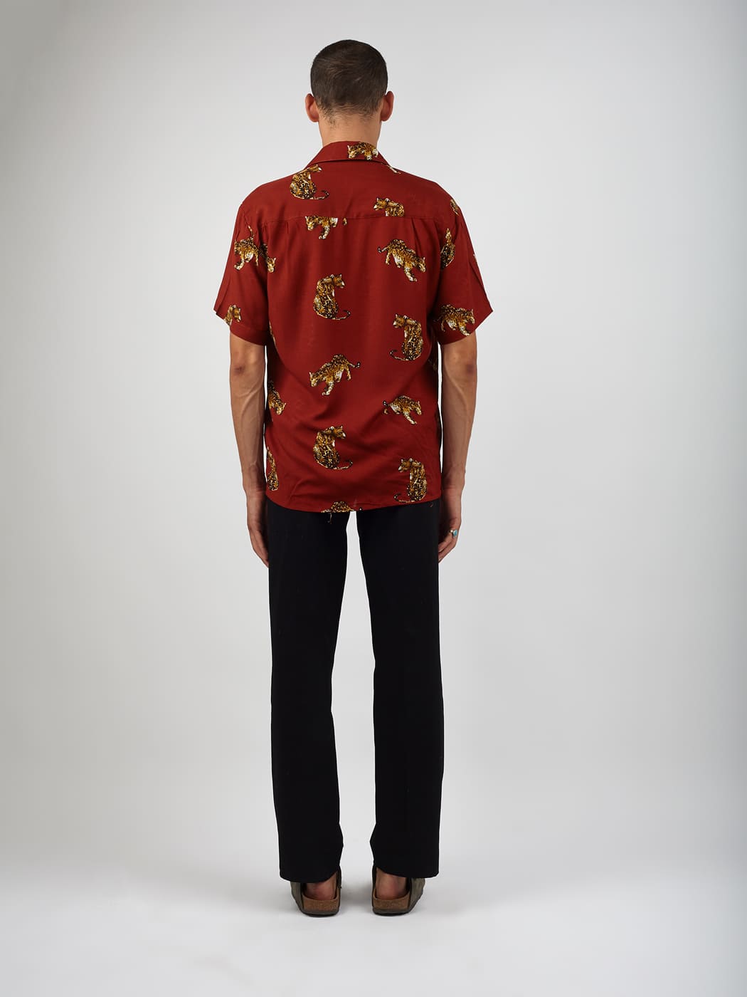 Camicia rayon giaguari Alberto - ruggine - Bijondo