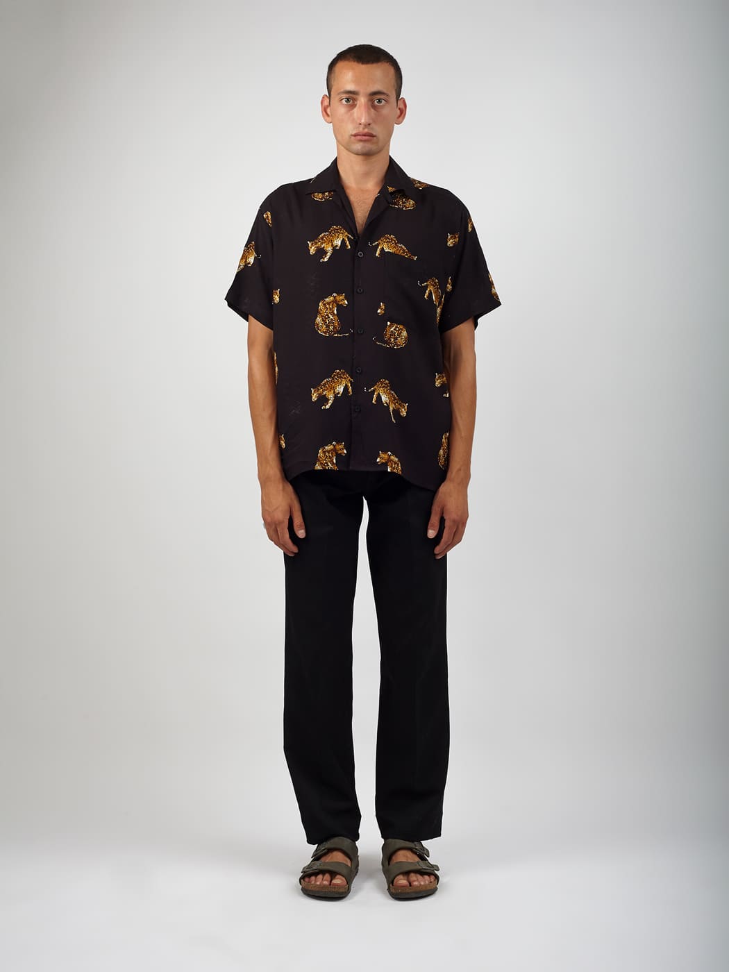 Camicia rayon giaguari Alberto - nero - Bijondo