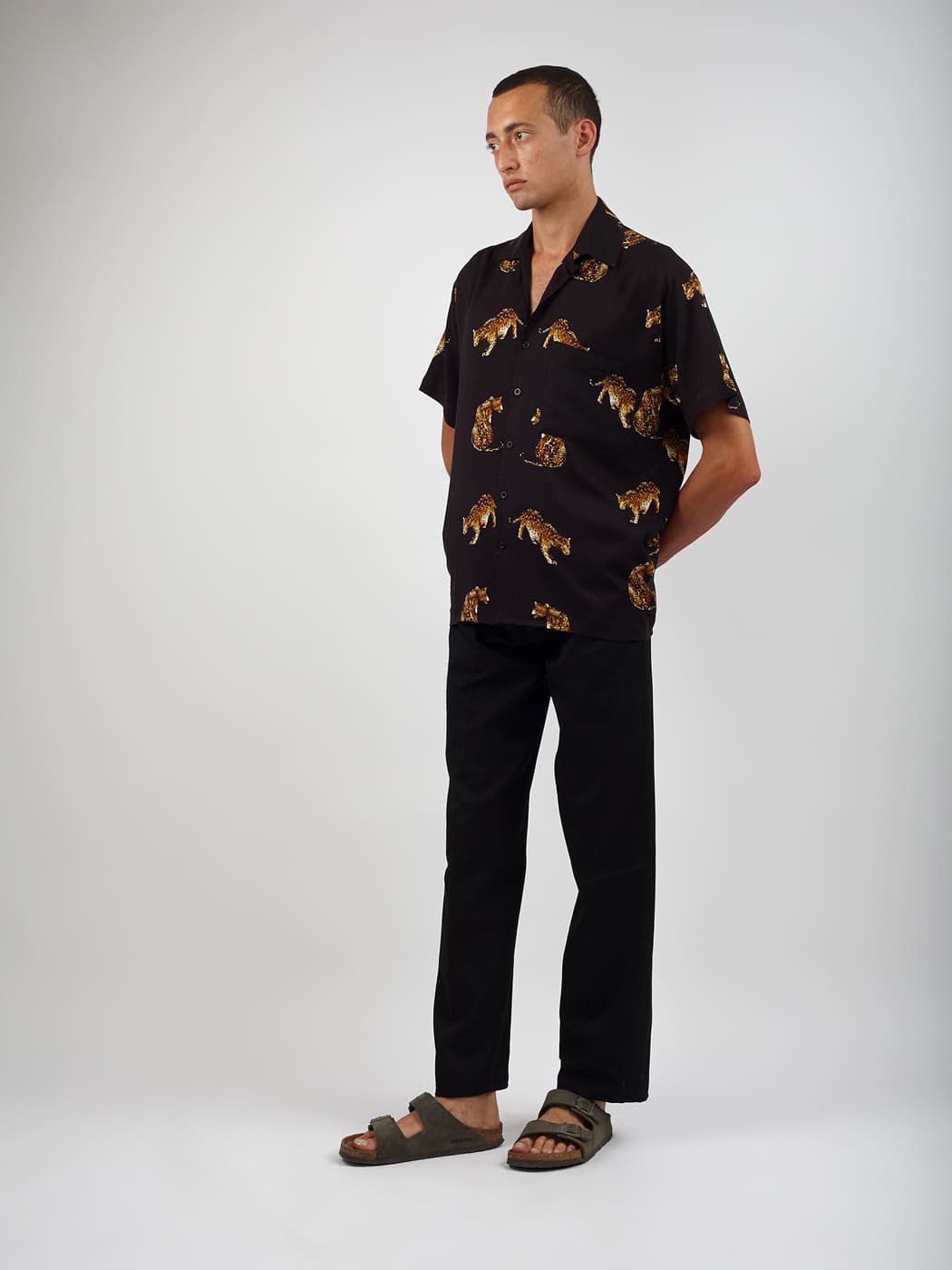 Camicia rayon giaguari Alberto - nero - Bijondo