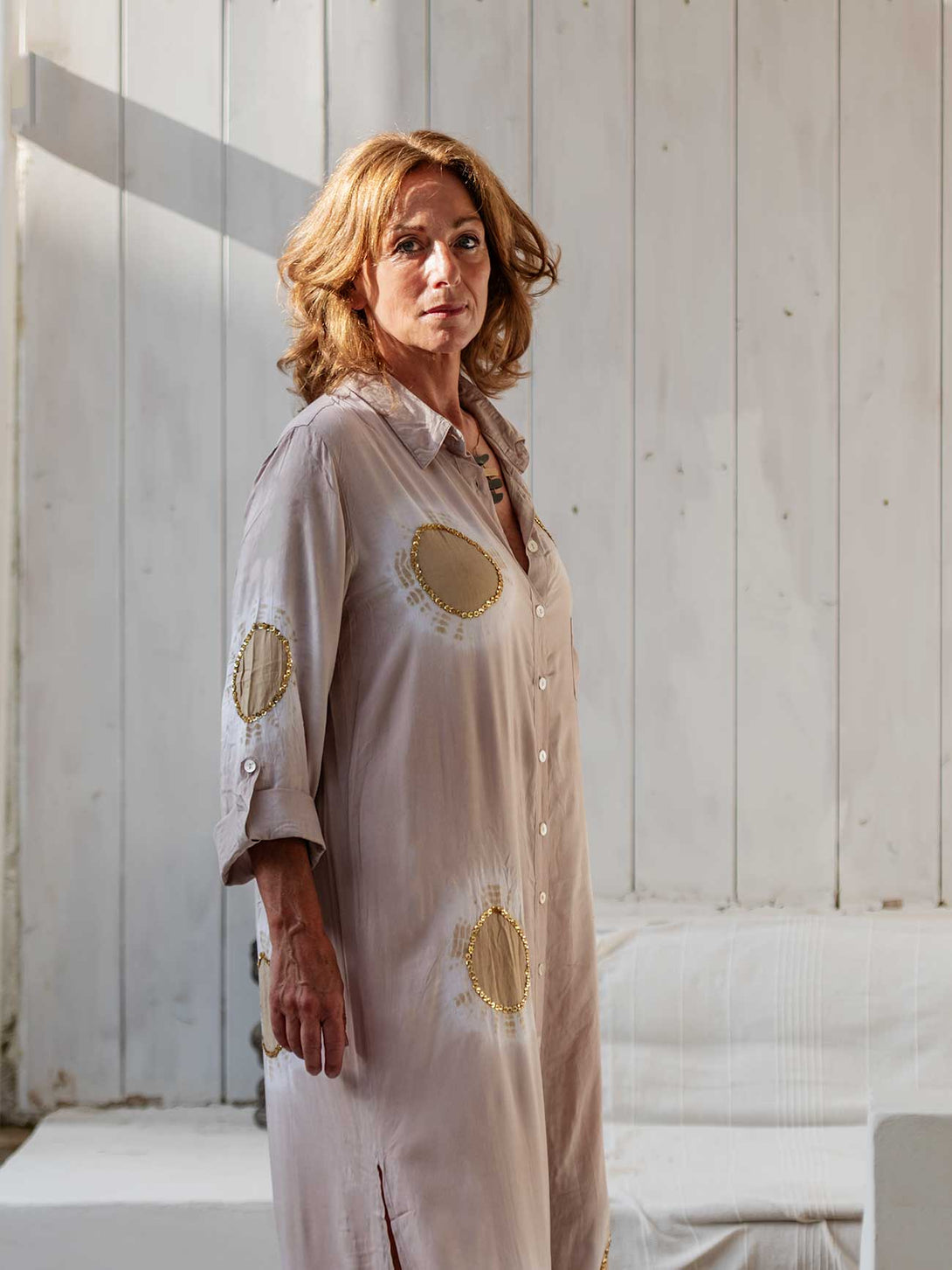 Camicione viscosa lungo Gabriella-vestito-Bijondo-Beige-S-M-Bijondo