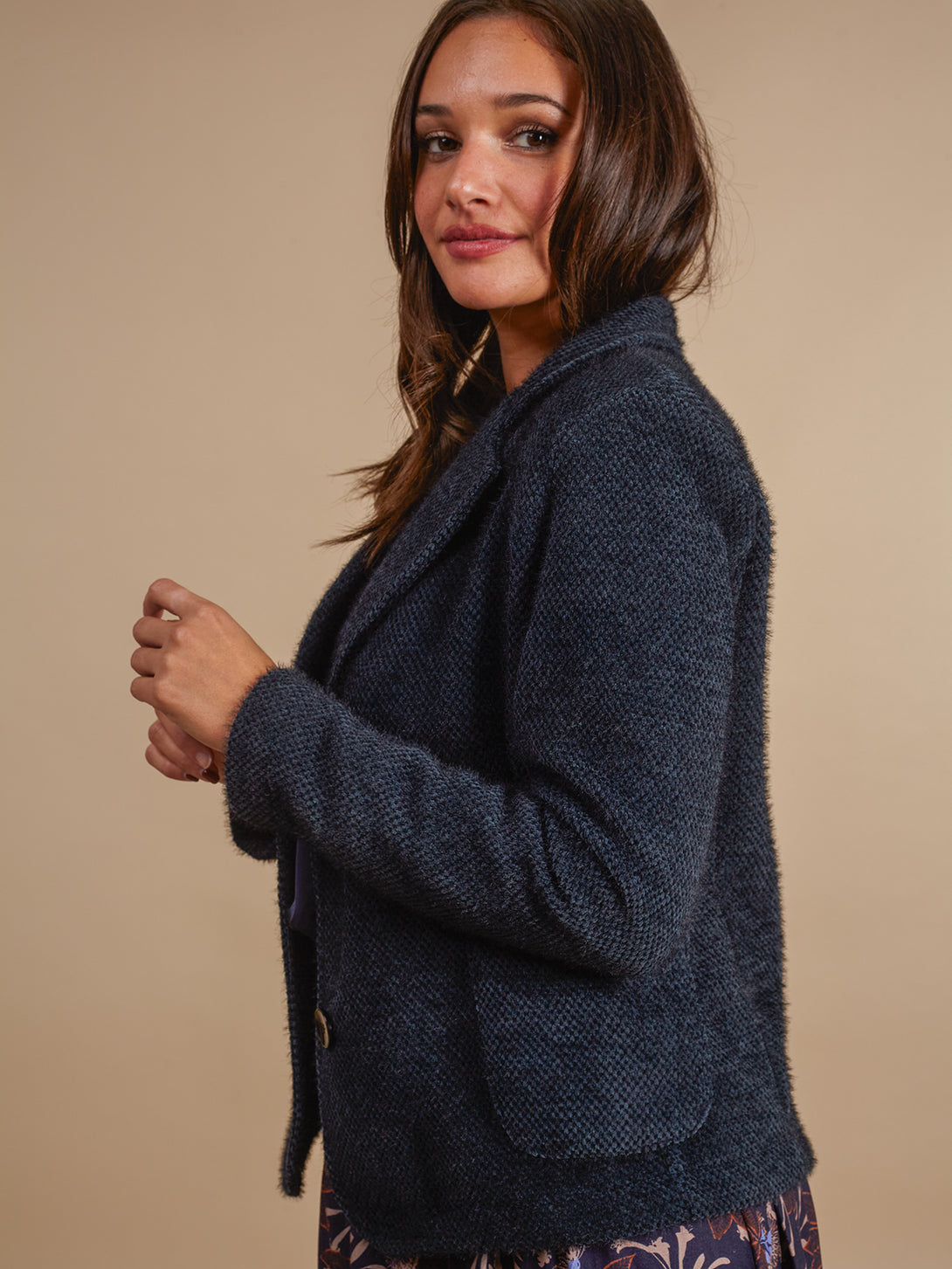 Cappotto corto colletto Giulia-Cappotto-Bijondo-blu-S-Bijondo