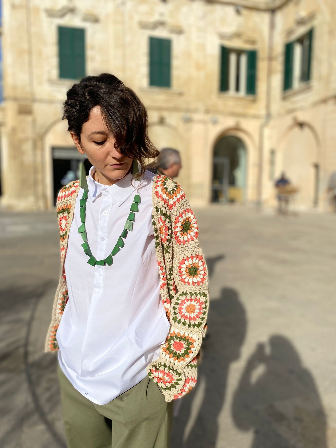 Cardigan Crochet Pattern Airi-blu-taglia unica-Bijondo