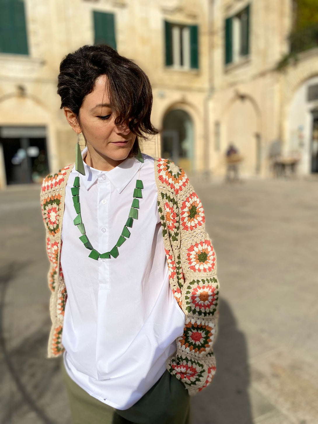 Cardigan Crochet Pattern Airi-blu-taglia unica-Bijondo