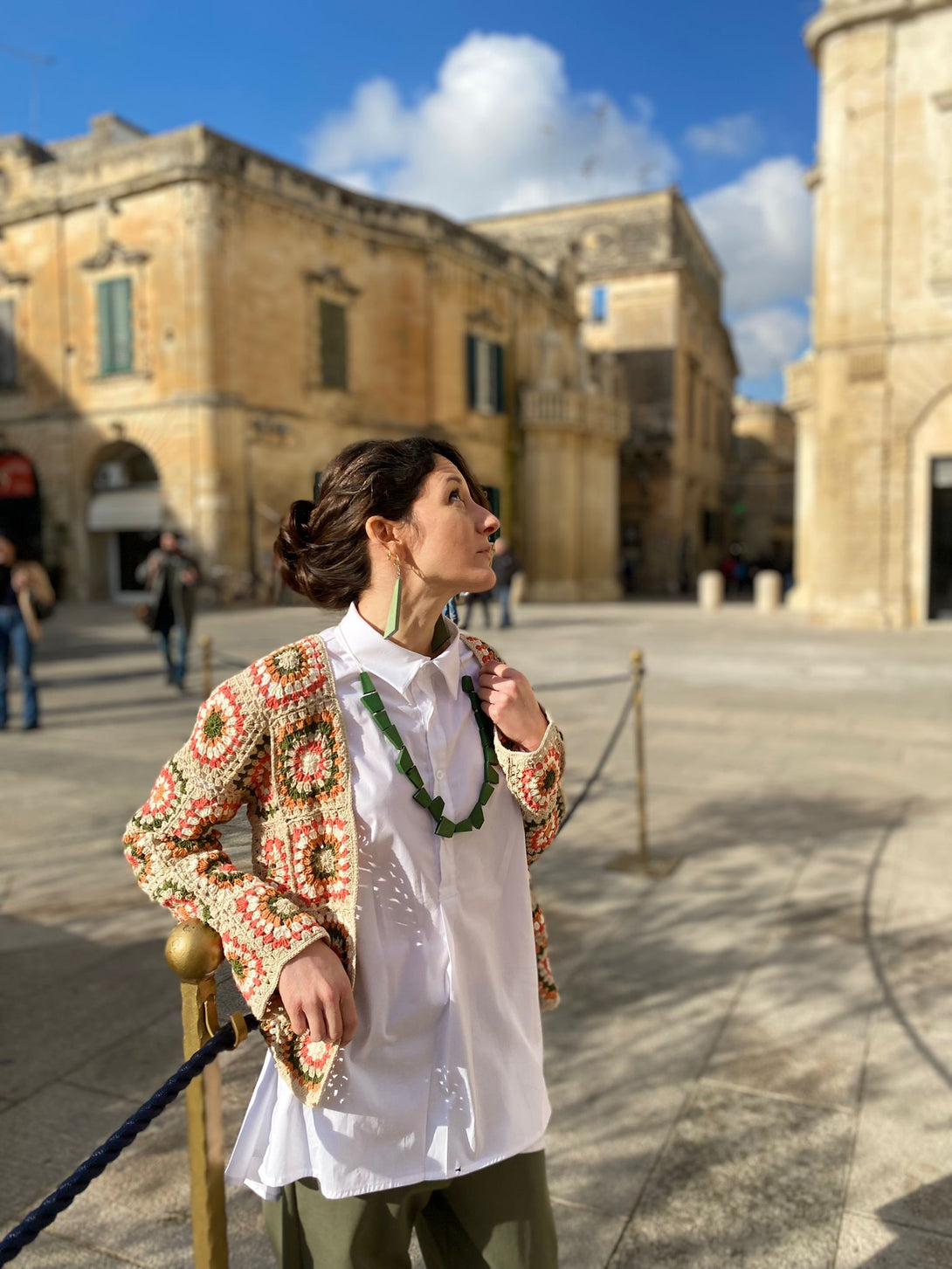 Cardigan Crochet Pattern Airi-blu-taglia unica-Bijondo