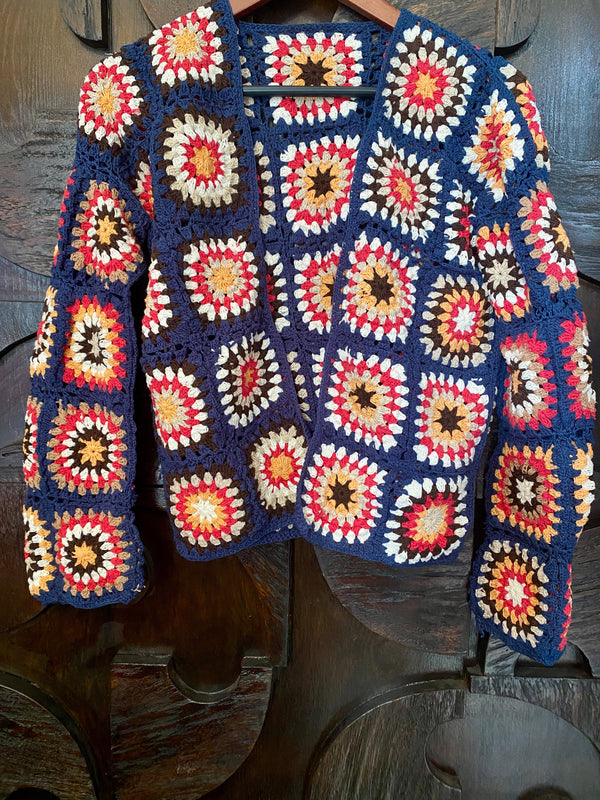 Cardigan Crochet Pattern Airi-blu-taglia unica-Bijondo