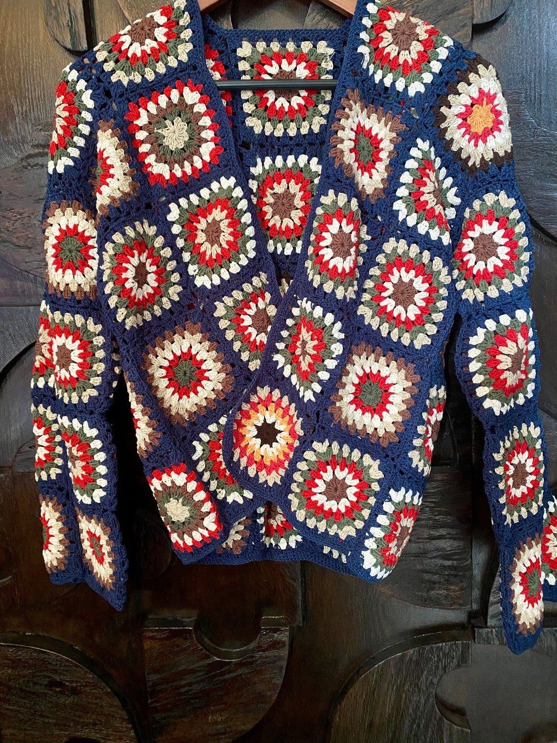 Cardigan Crochet Pattern Airi-marrone-taglia unica-Bijondo