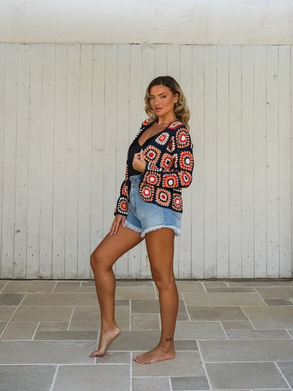 Cardigan Crochet Pattern Airi - blu - Bijondo