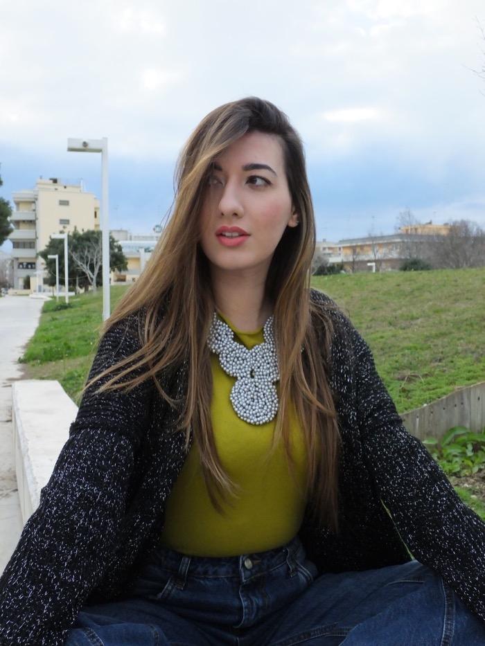 Cardigan Kate - nero glitter - Bijondo