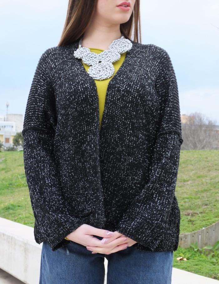Cardigan Kate - nero glitter - Bijondo