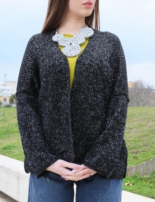 Cardigan Kate - nero glitter - Bijondo