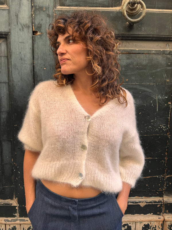 Cardigan Kid Mohair con bottoni madreperla Ginny-cardigan-Bijondo-Bianco-taglia unica-Bijondo