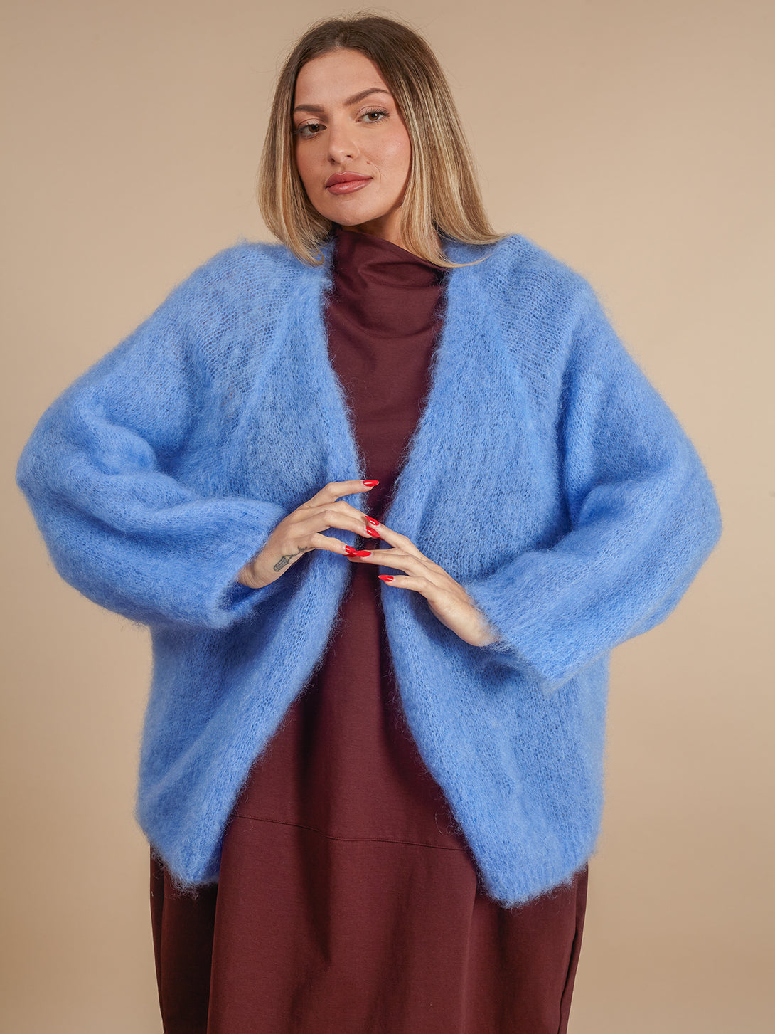 Cardigan aperto in Kid Mohair Artemisia-cardigan-Bijondo-Bijondo