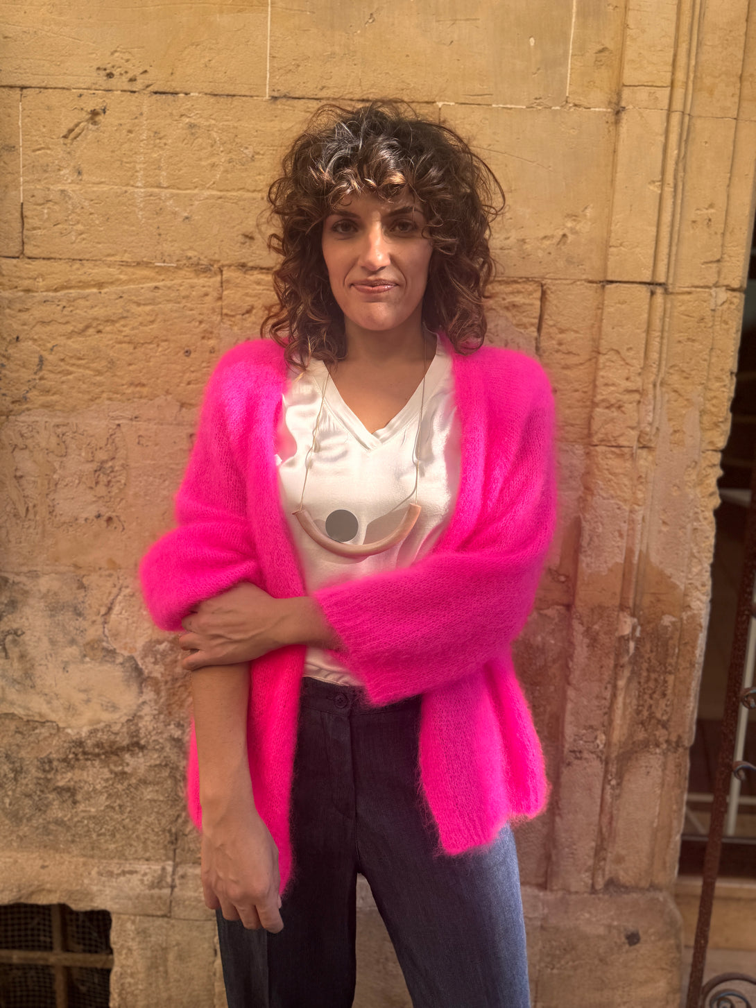 Cardigan aperto in Kid Mohair Artemisia-cardigan-Bijondo-Bijondo