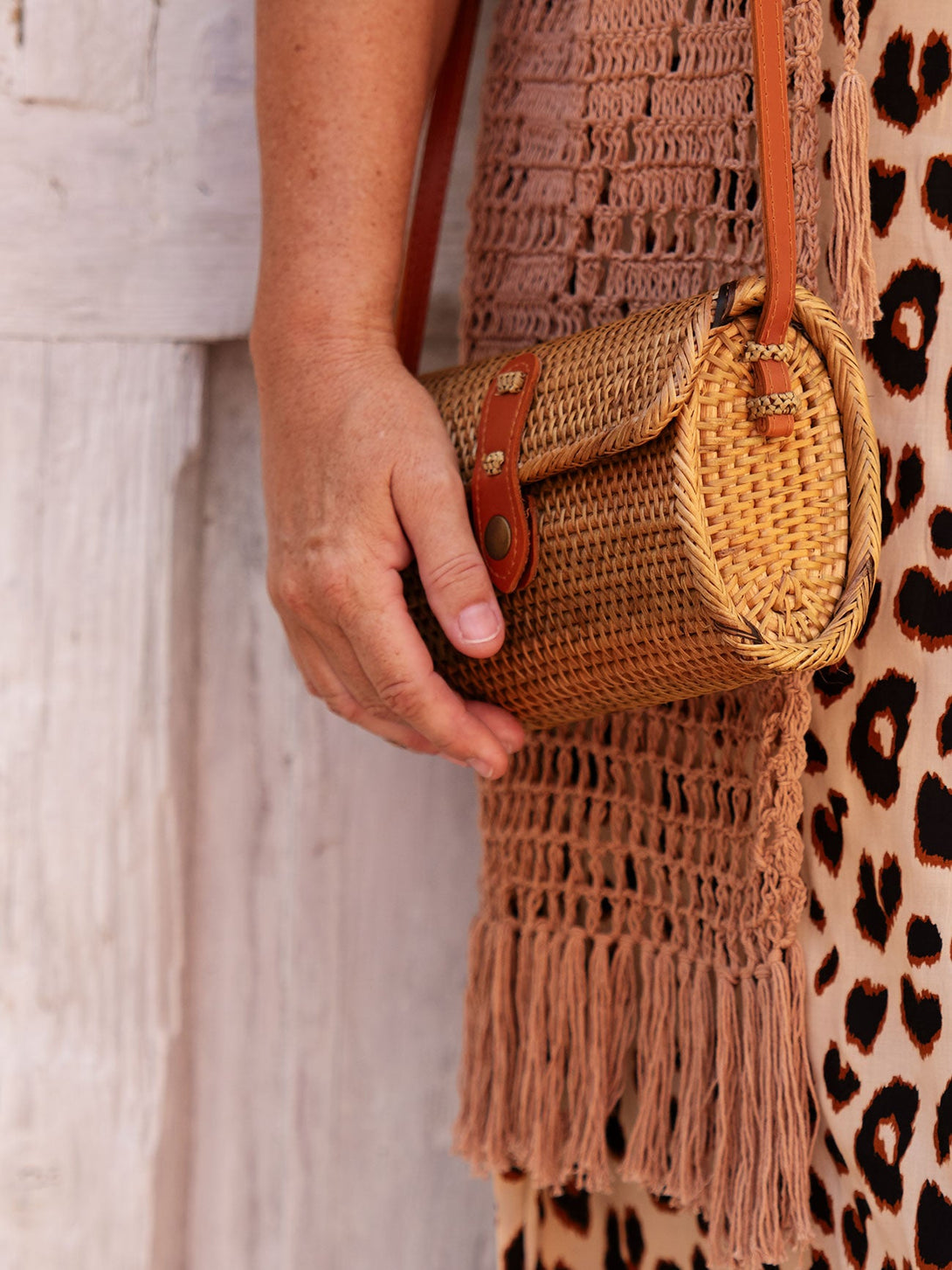 Cardigan con frange Crochet Maria-beige-taglia unica-Bijondo