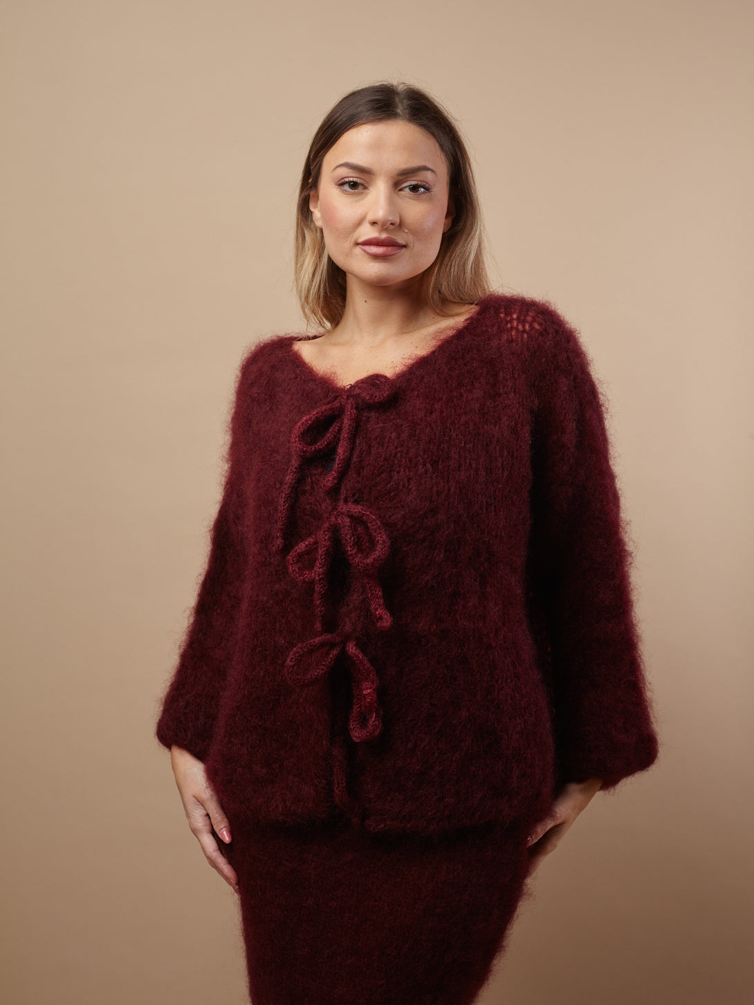 Cardigan kid mohair Bice-Cardigan-Bijondo-Bordeaux-taglia unica-Bijondo
