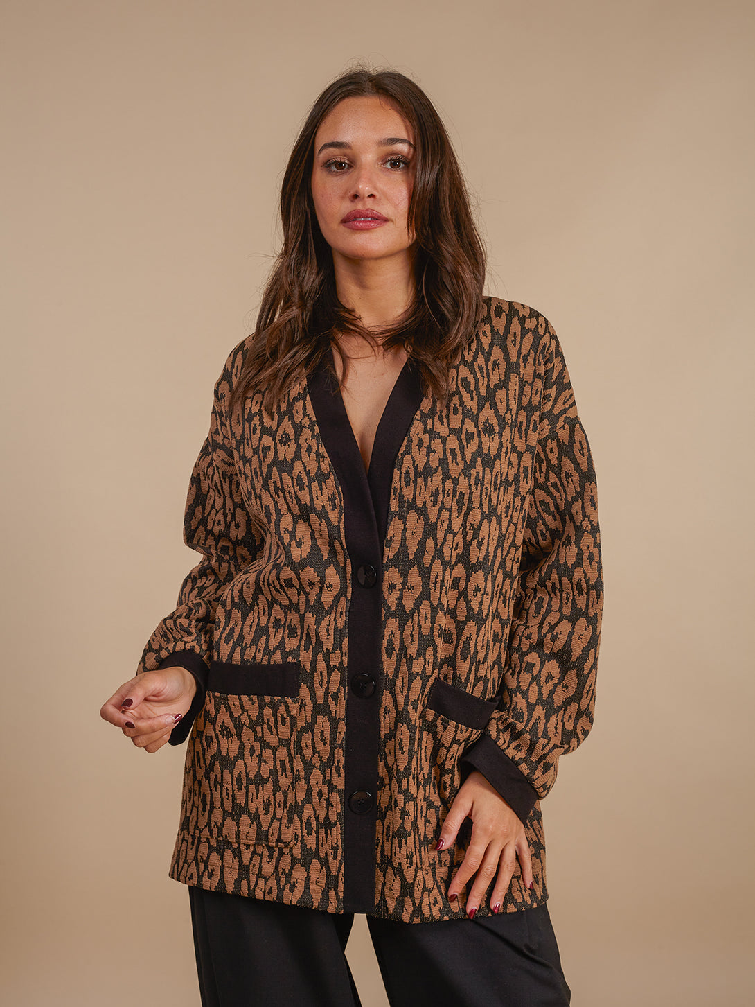 Cardigan oversize animalier Elora-cardigan-Bijondo-Leopardato-taglia unica-Bijondo