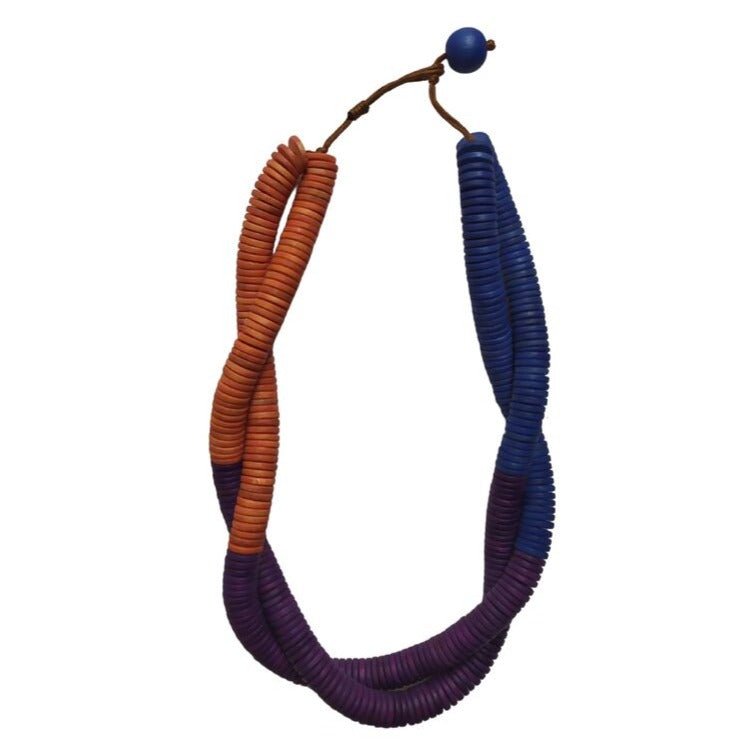 Collana Alaska legno - arancione - Bijondo