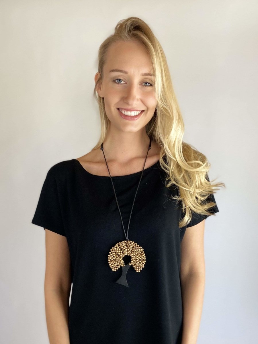 Collana Albero Metallic legno - oro - Bijondo