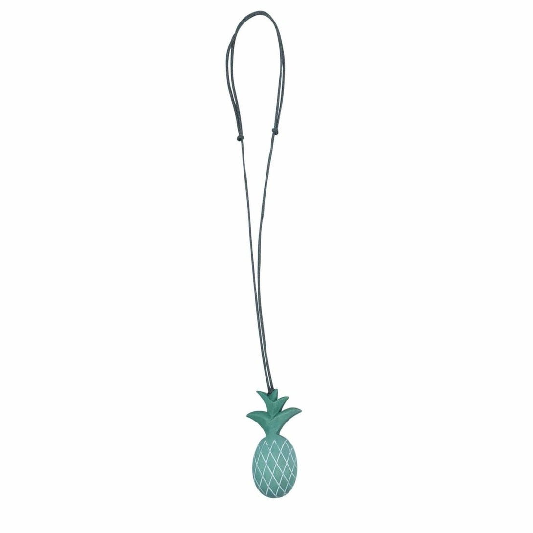 Collana Ananas legno - celeste - Bijondo
