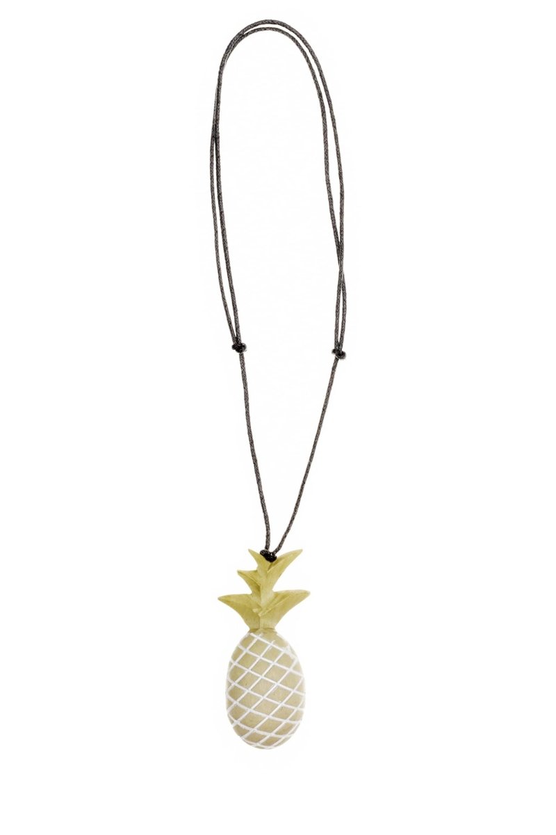 Collana Ananas legno - giallo - Bijondo