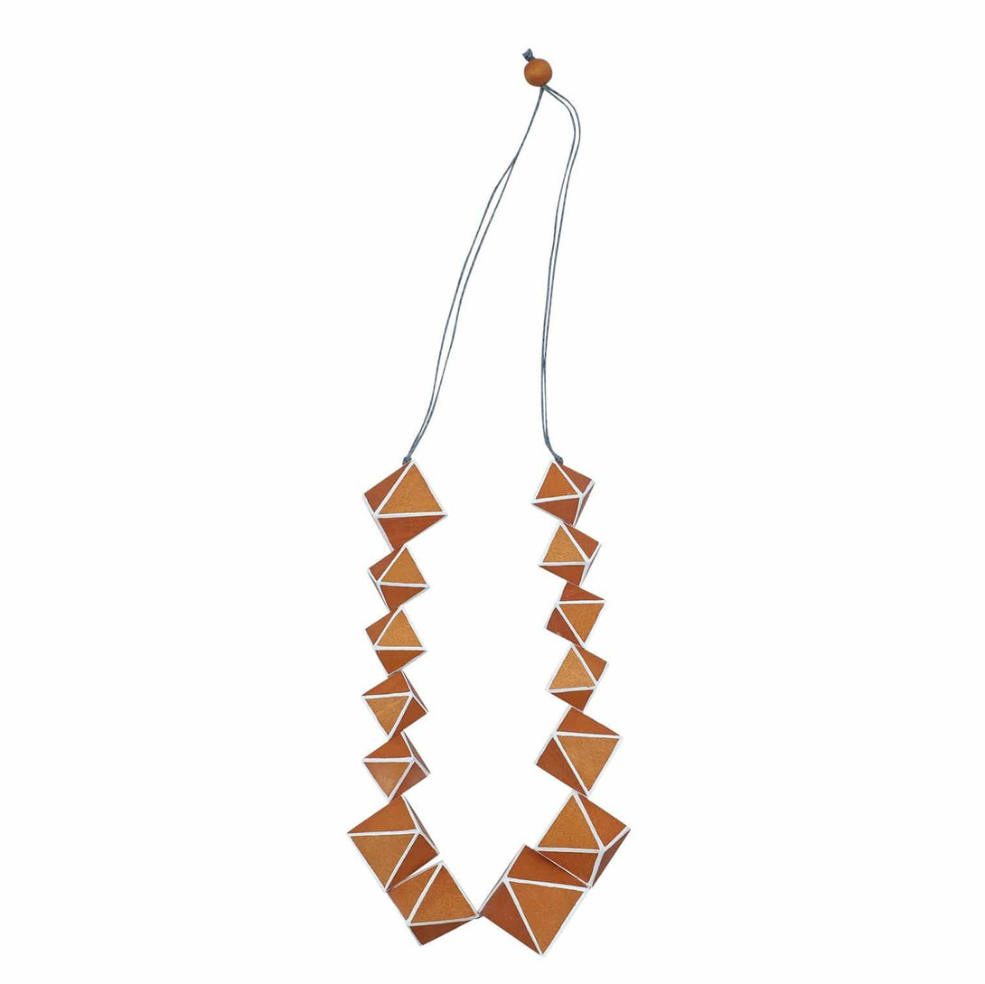 Collana Andorra legno - arancione - Bijondo