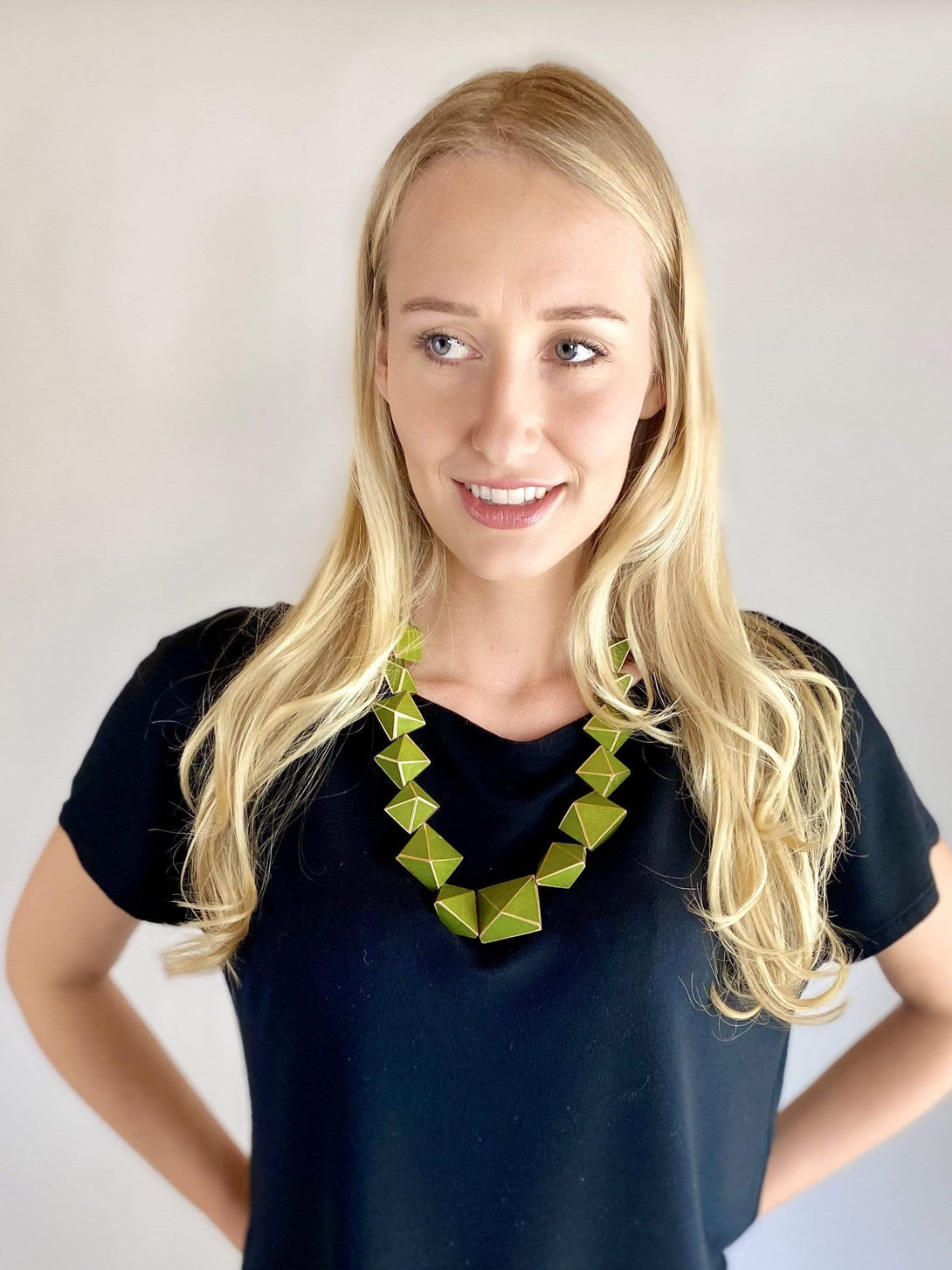 Collana Andorra legno - verde - Bijondo