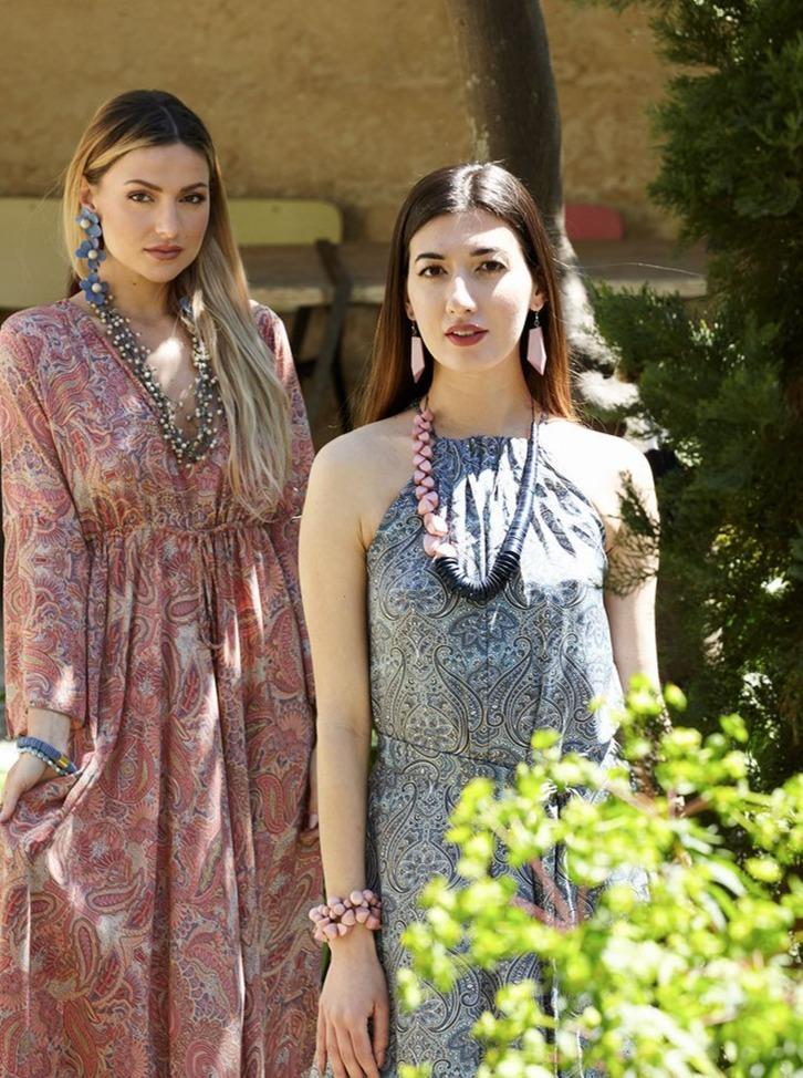 Collana Argentina legno regolabile - giallo lime - Bijondo