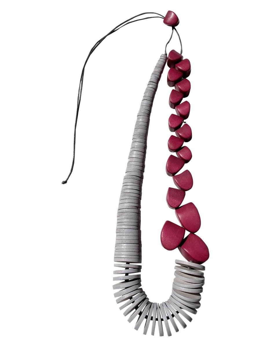 Collana Argentina legno regolabile - off white - Bijondo