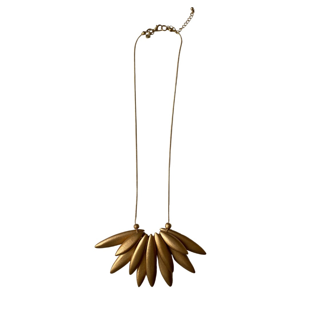 Collana Belize legno metallic-oro-Bijondo
