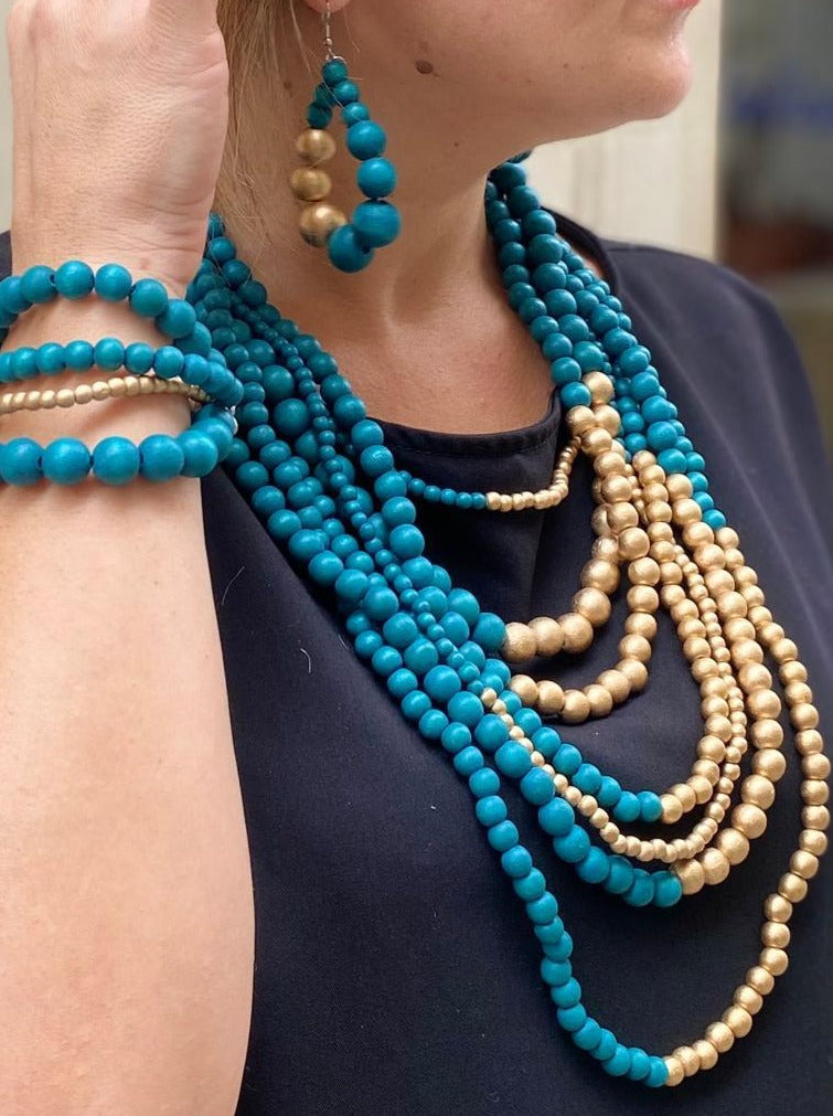 Collana Brasile Metallic-oro-Bijondo