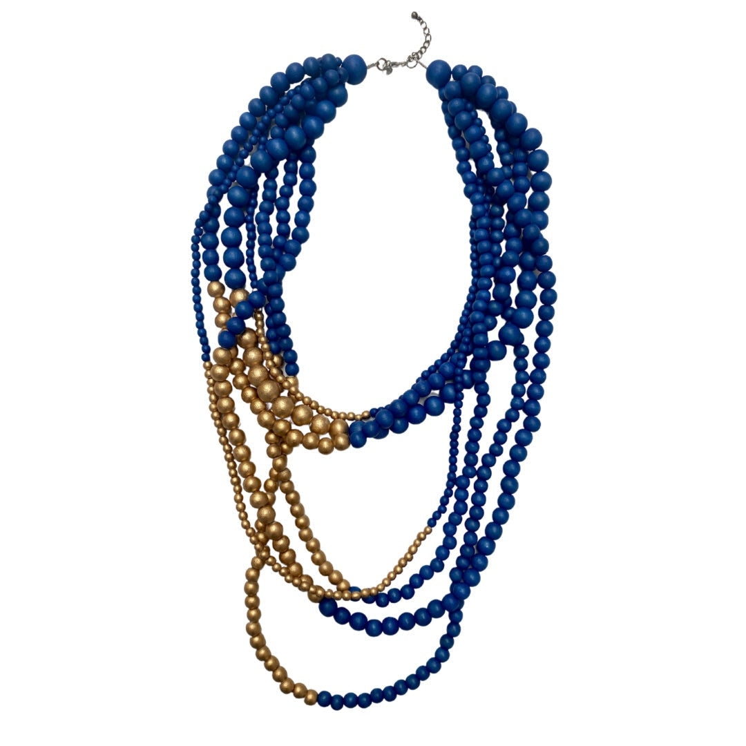 Collana Brasile Metallic-blu elettrico-Bijondo
