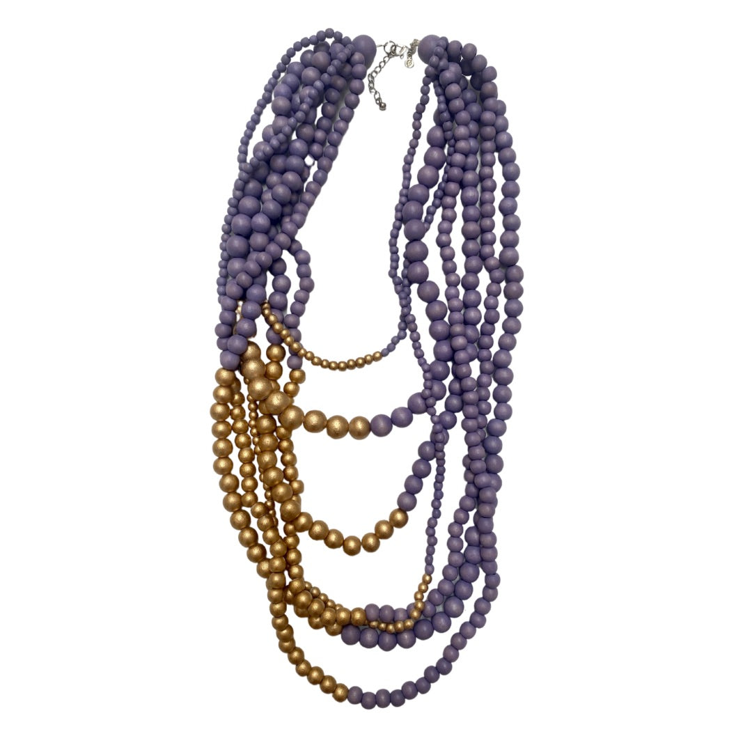 Collana Brasile Metallic-lilla-Bijondo