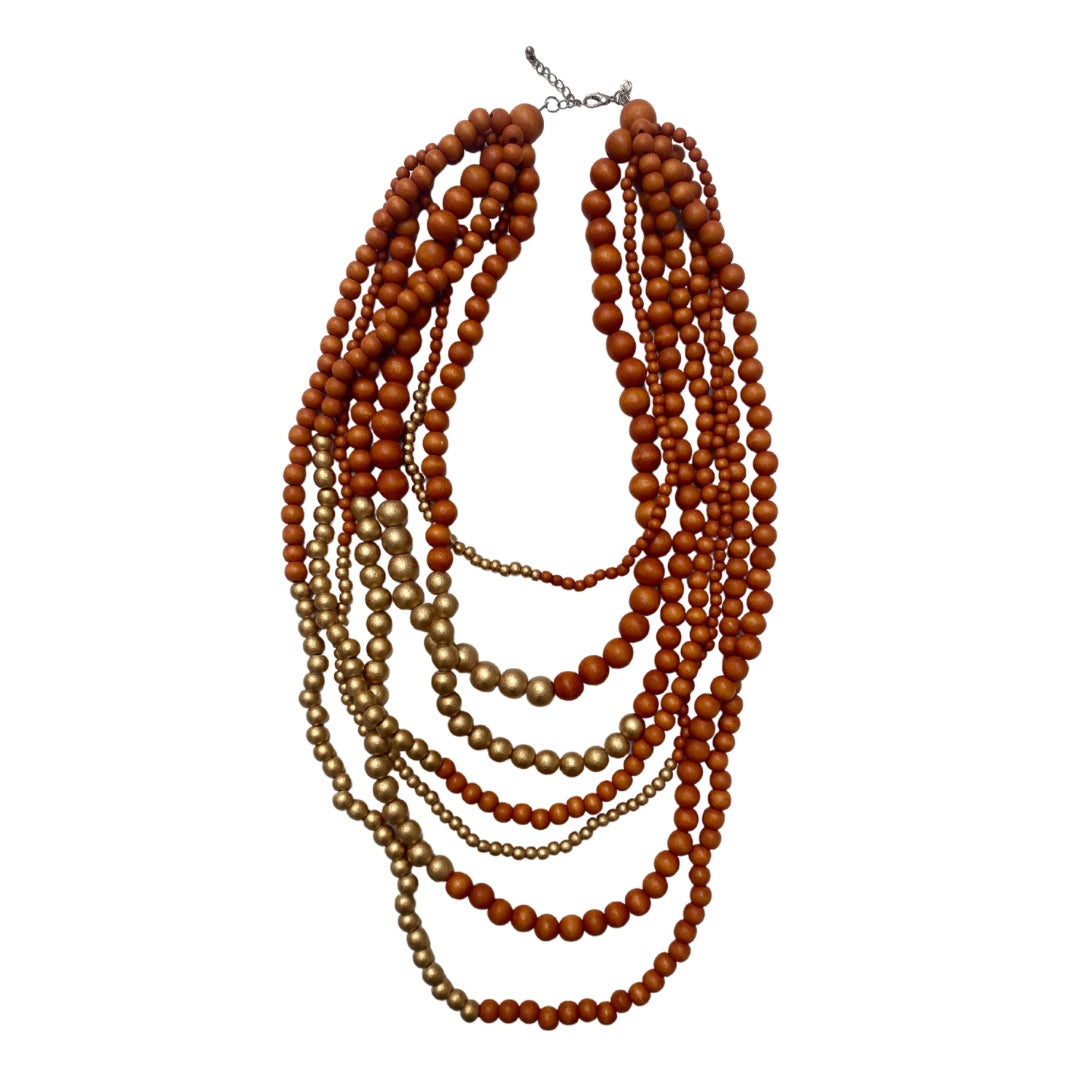 Collana Brasile Metallic-arancione-Bijondo