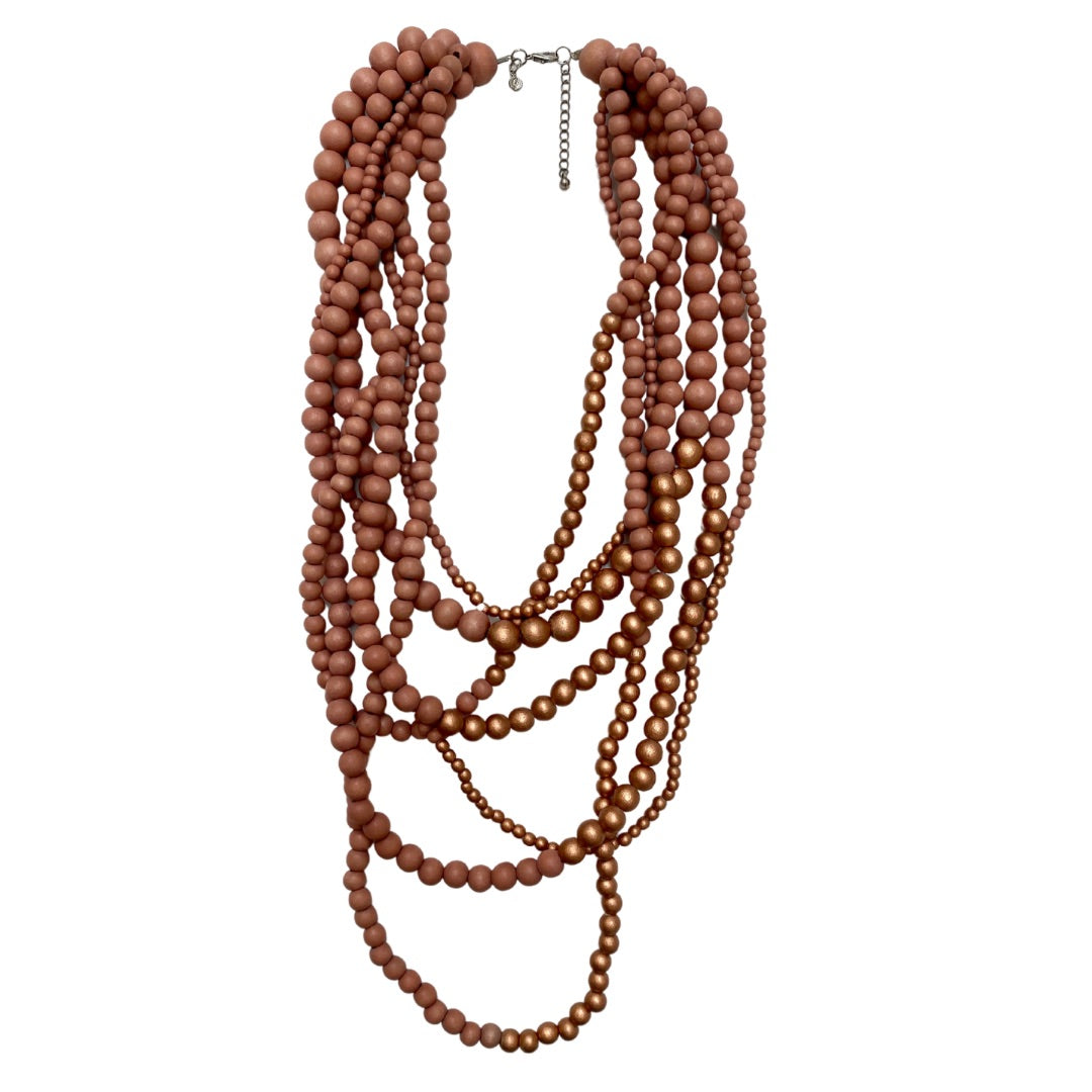 Collana Brasile Metallic-rosa quarzo-Bijondo