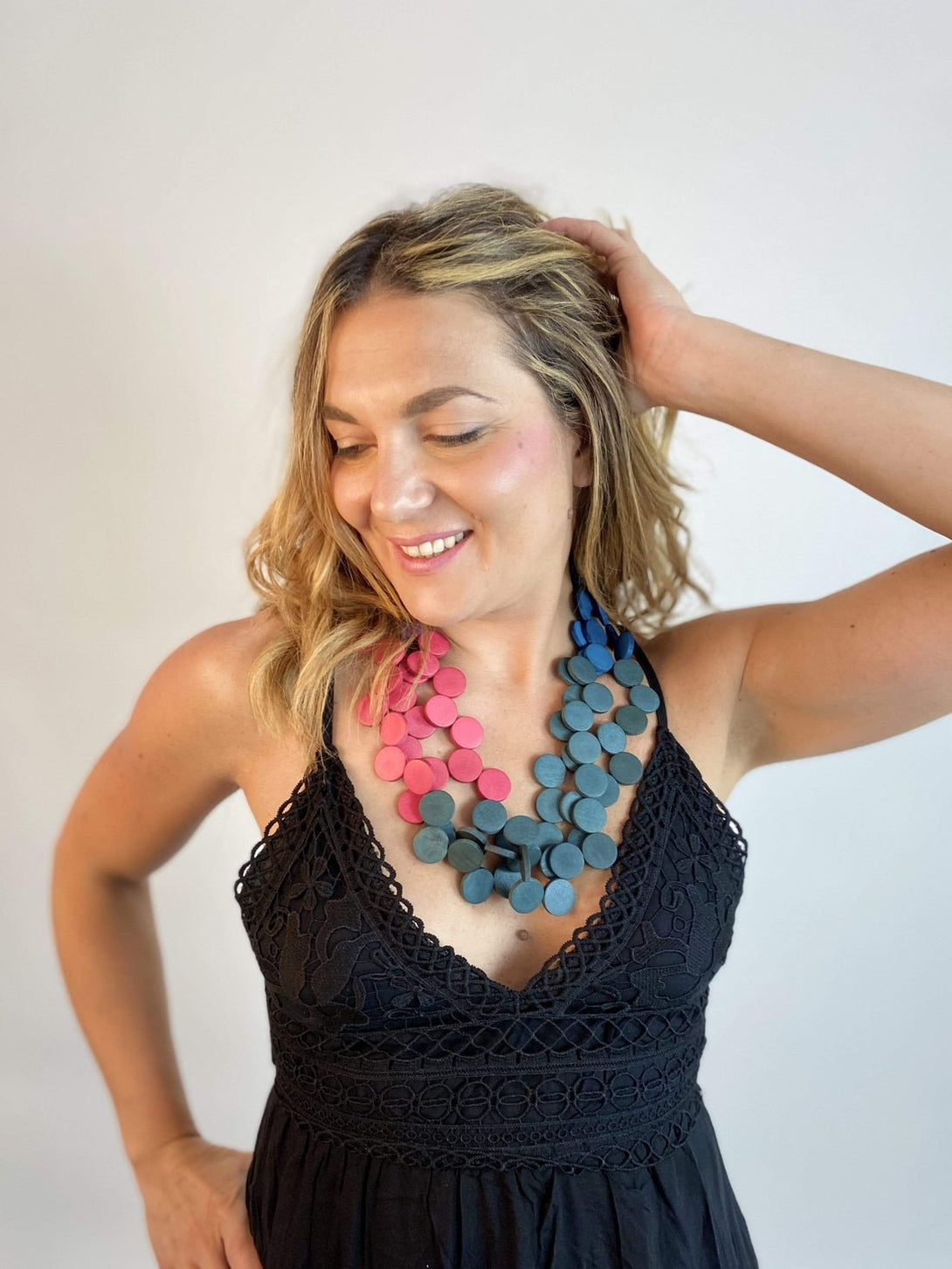 Collana Cipro legno - viola - Bijondo