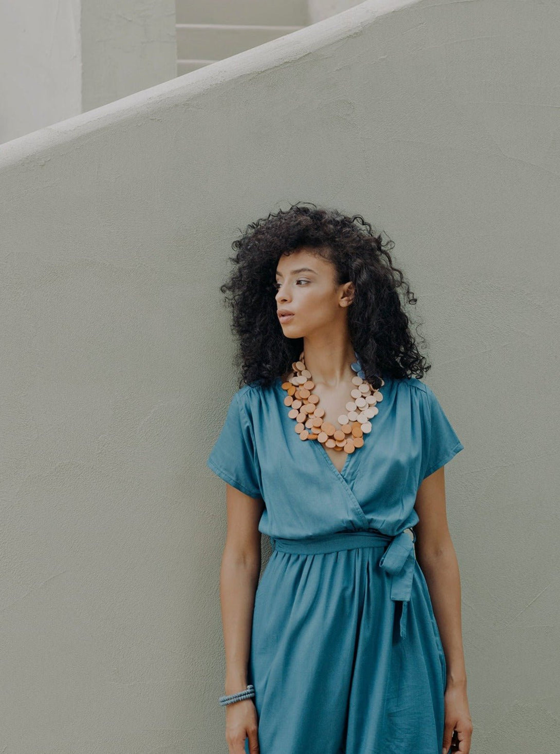 Collana Cipro legno - viola - Bijondo