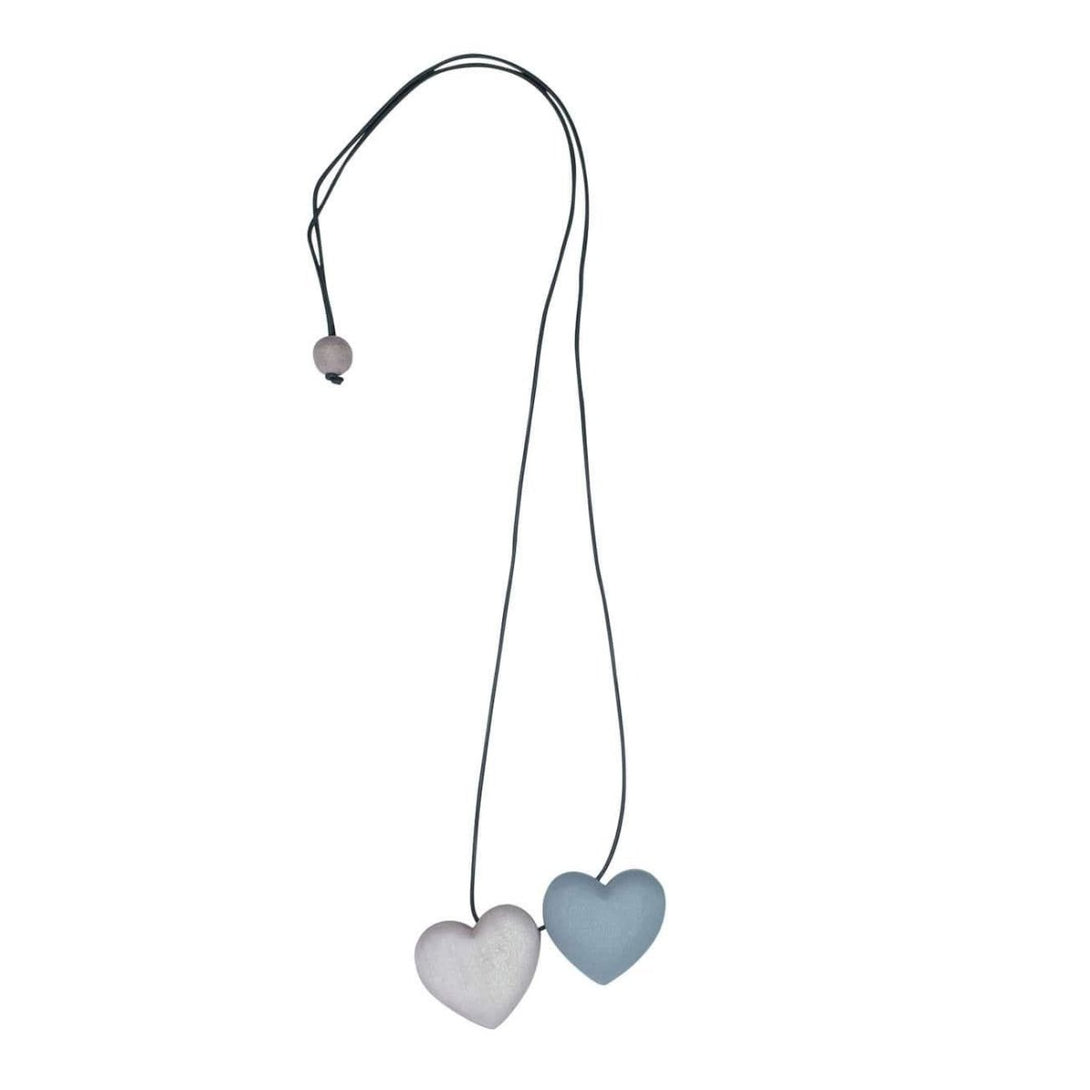 Collana Cuori legno regolabile - rosa - Bijondo