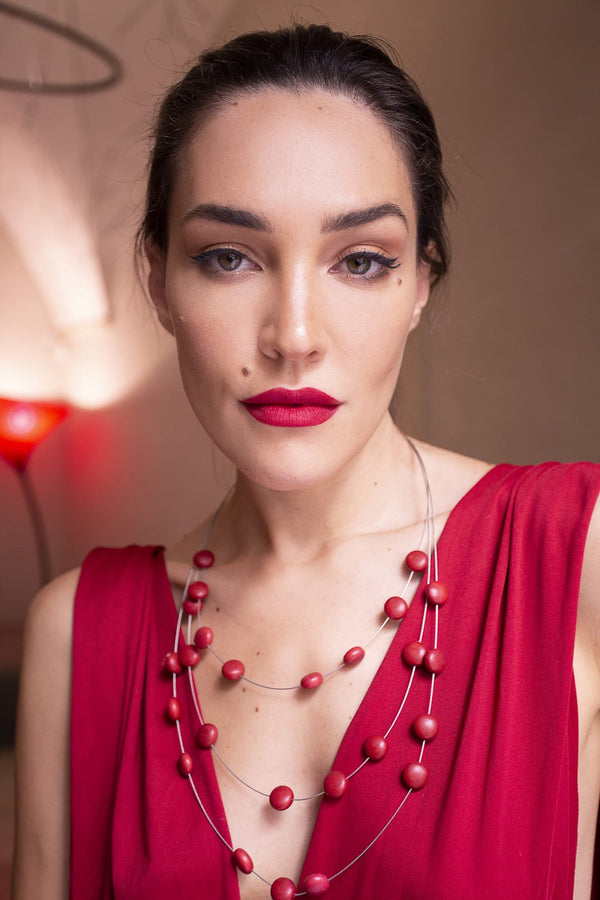 Collana Dennistoun - rosso - Bijondo