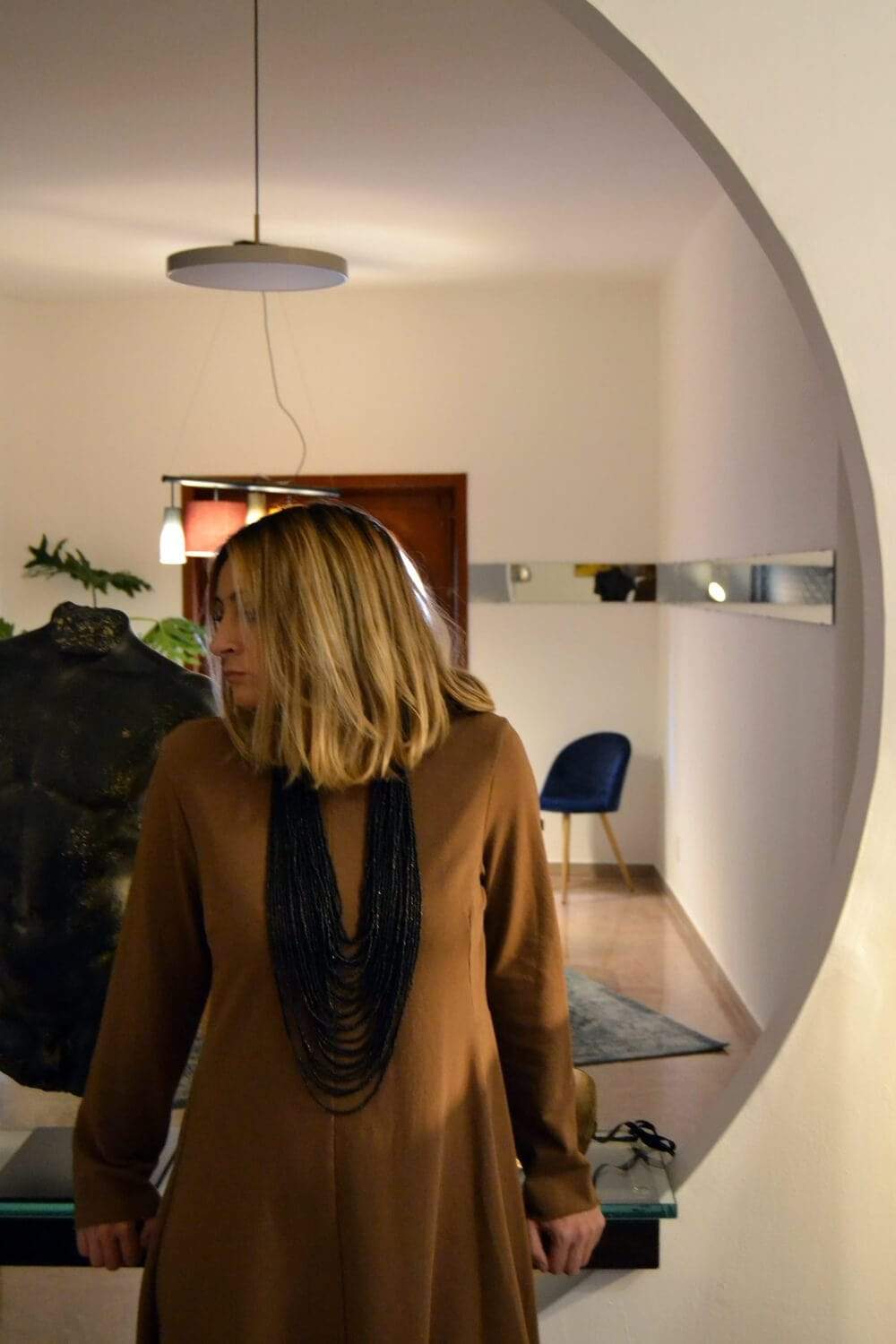 Collana Elegante Vetro - beige - Bijondo