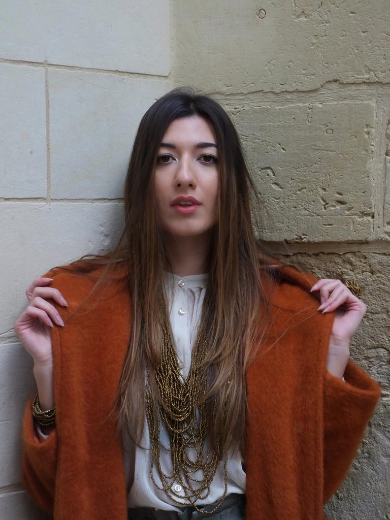 Collana Elegante Vetro - beige - Bijondo